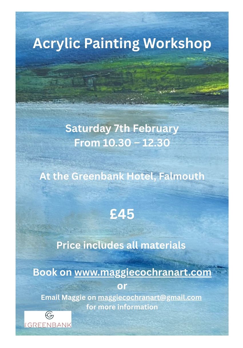 acrylic painting workshop with riverside views in Falmouth