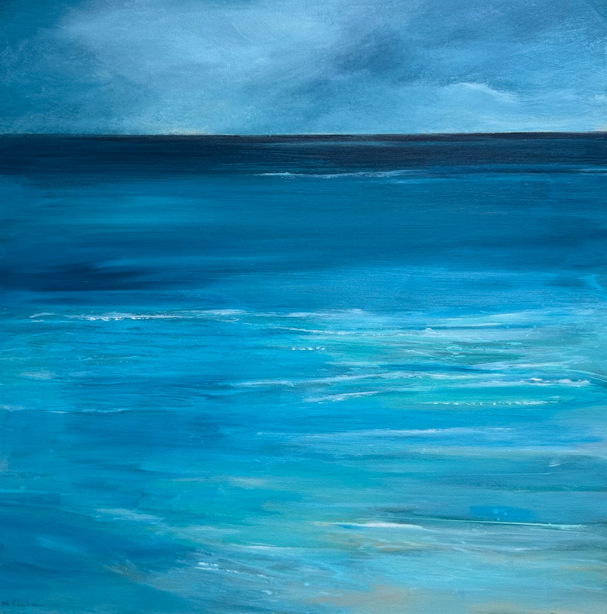 blue sea quiet and contemplative