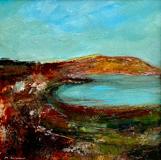 warm autumn colours on Bryher in Scillies by artist Maggie Cochran