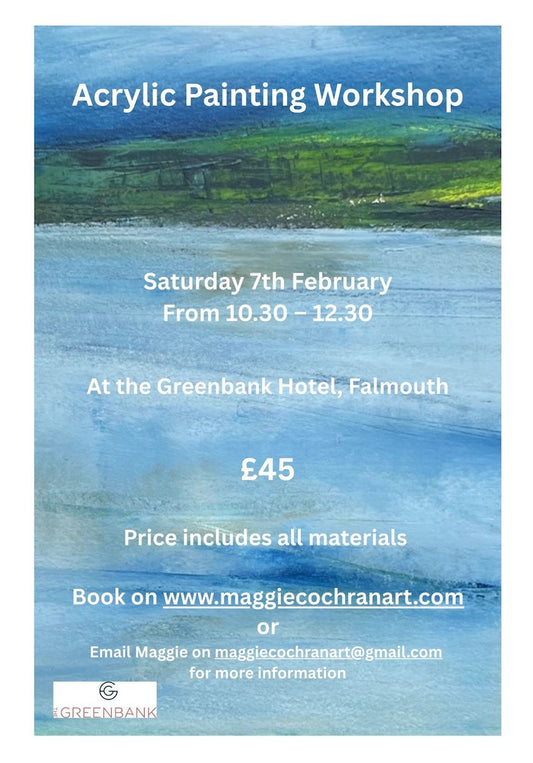 acrylic painting workshop with riverside views in Falmouth