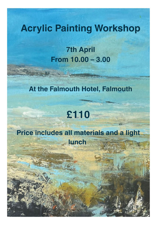 acrylic painting workshop in seaside hotel