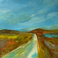 autumn walk on Bryher in Scillies original painting by artist Maggie Cochran