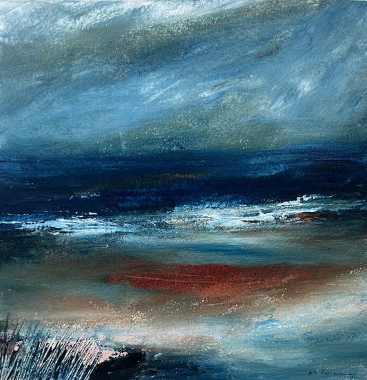 stormy seascape oil painting by Maggie Cochran