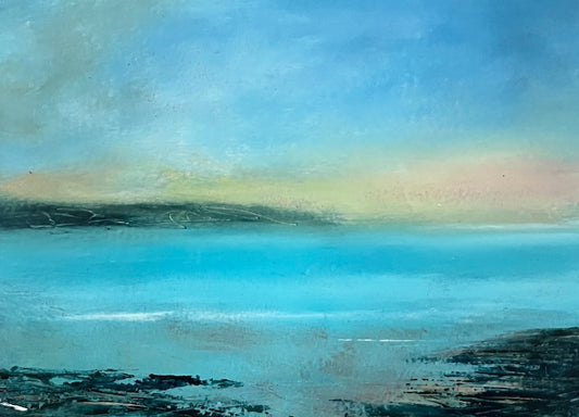 Warm morning coastal light seascape by artist Maggie Cochran