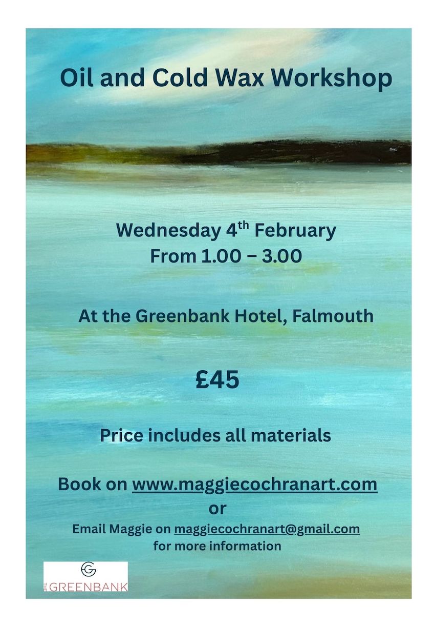 oil and cold wax workshop with riverside views in Falmouth