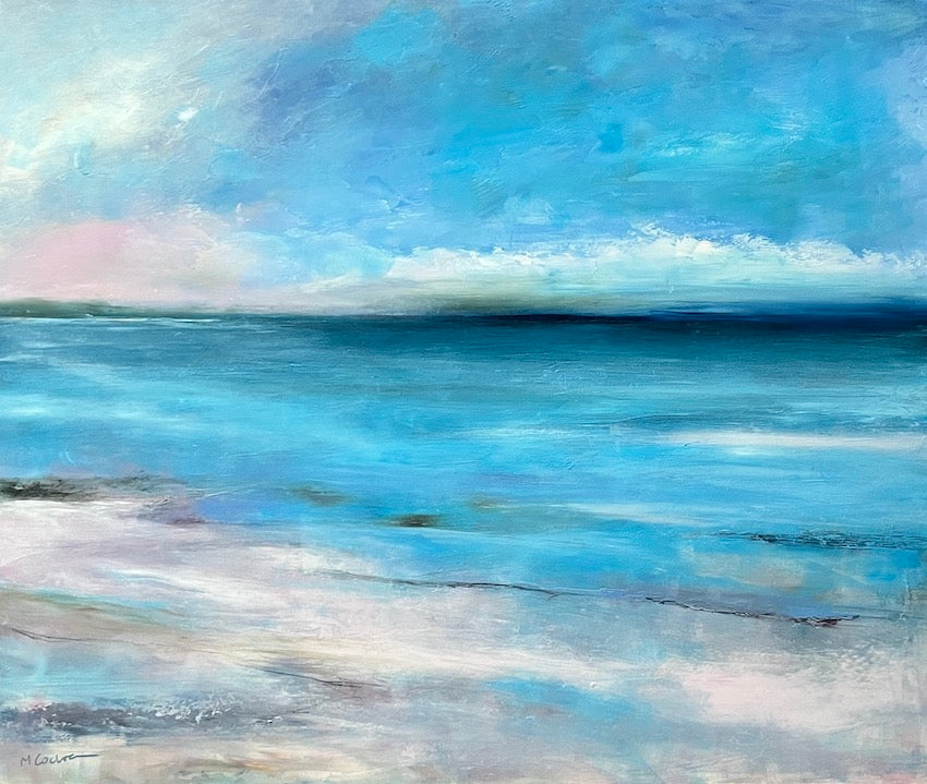 tranquil pastel seascape original painting by artist Maggie Cochran