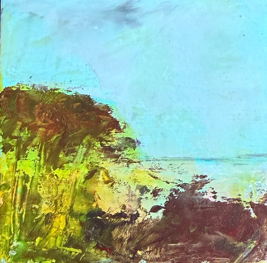 turquoise sky and water