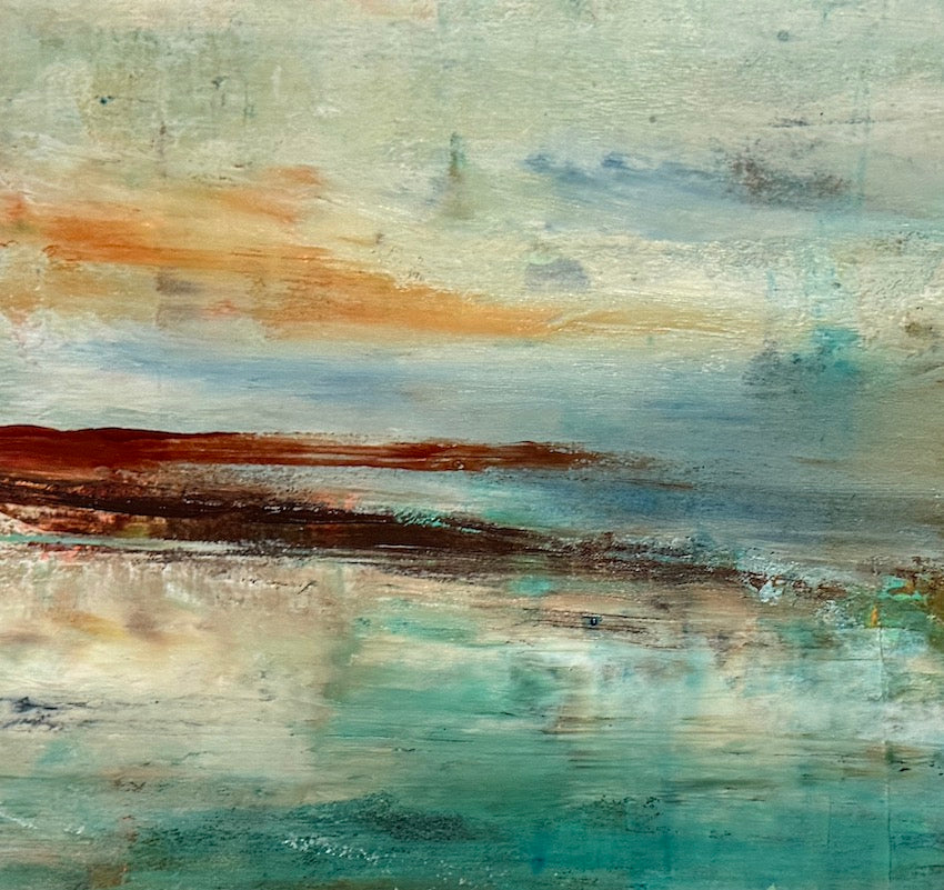 winter light coastal acrylic painting